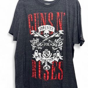 Dark Gray Graphic Tee - Guns N Roses Appetite for Destruction